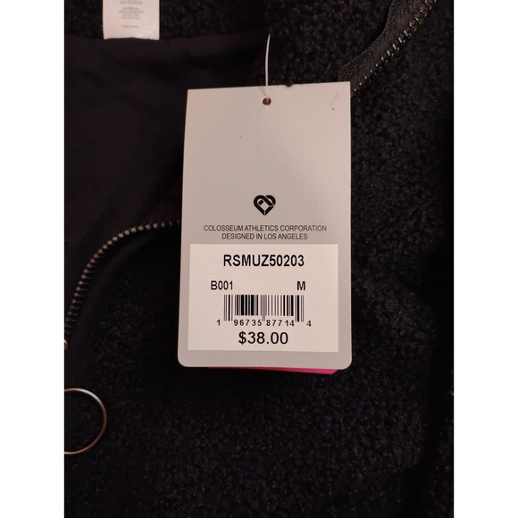 Girls Colosseum Sherpa Half Zip Sweater Black Medium 7-8 - Picture 6 of 6